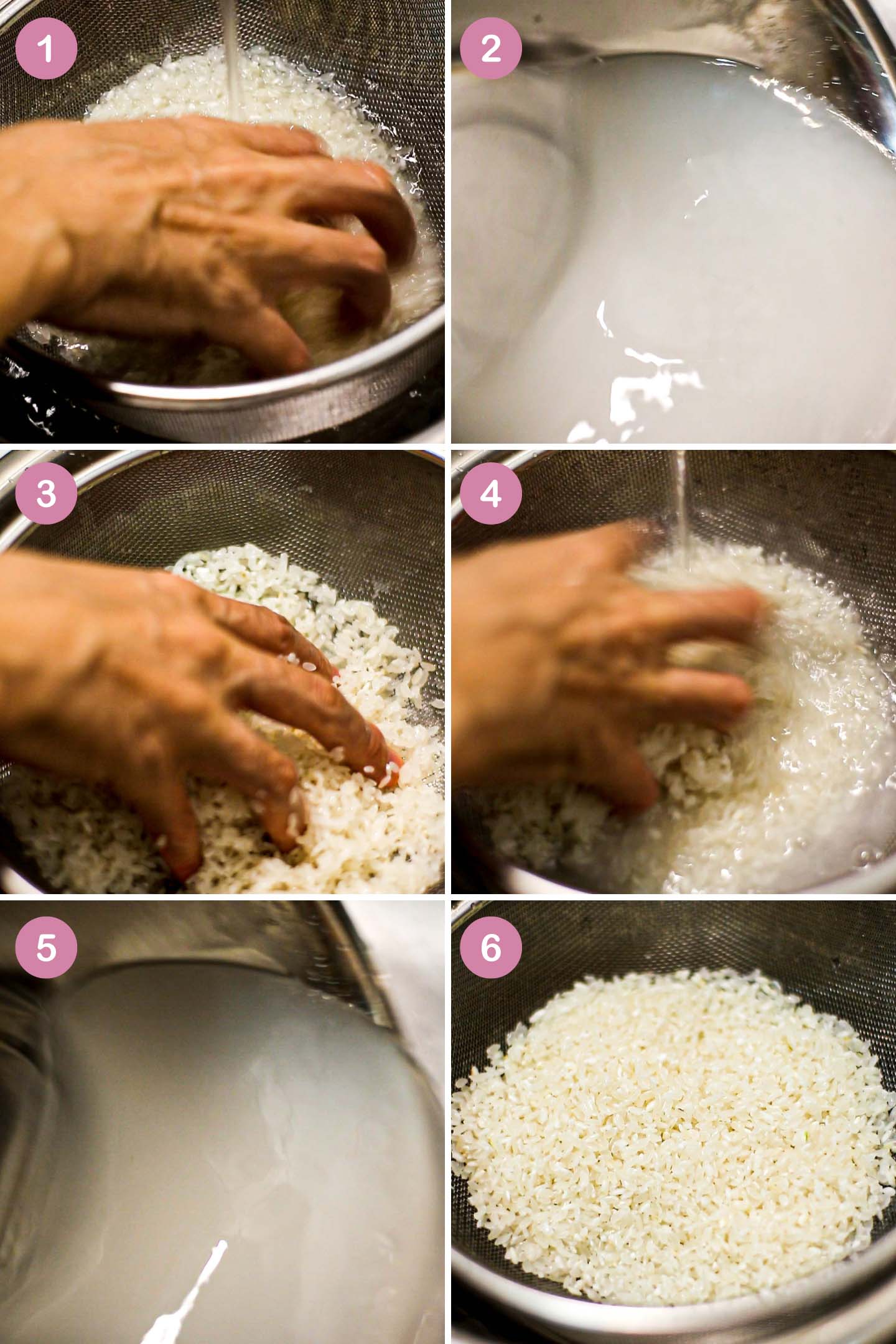 How To Make White Rice In Instant Pot STEP 1 how to rinse rice properly