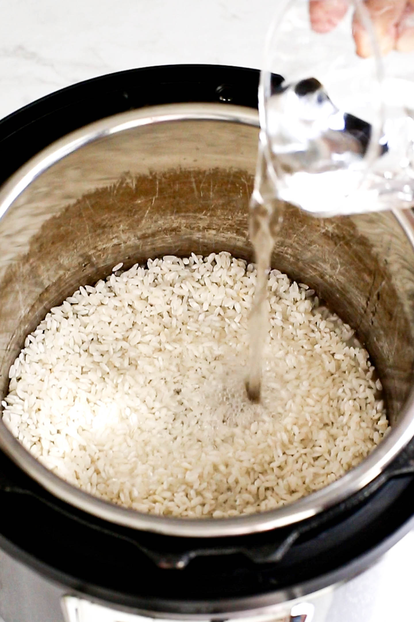 How To Make White Rice In Instant Pot STEP 3 Add Water to the Pot