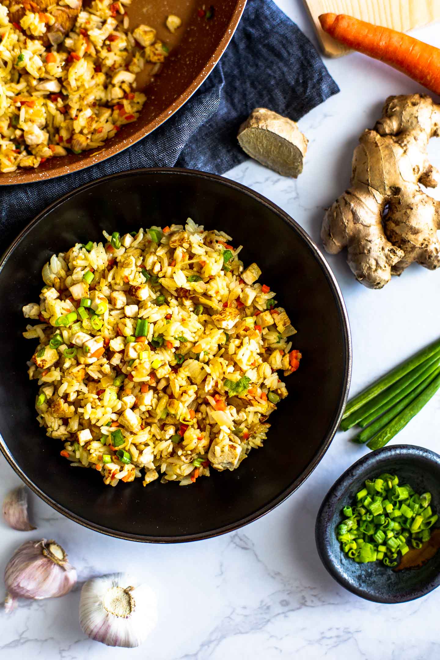 Tofu Fried Rice Vegan with Healthy Plant Protein